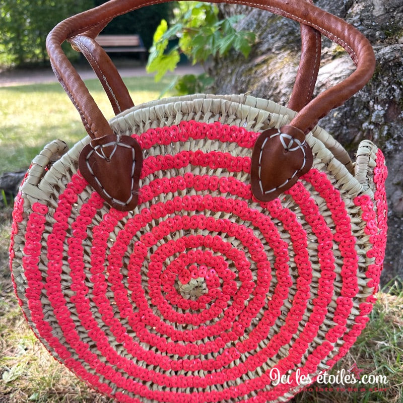 Sac rond Marocain Rose