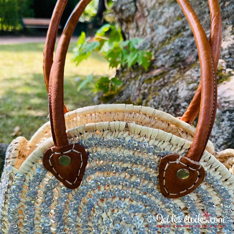 Sac rond Marocain argenté