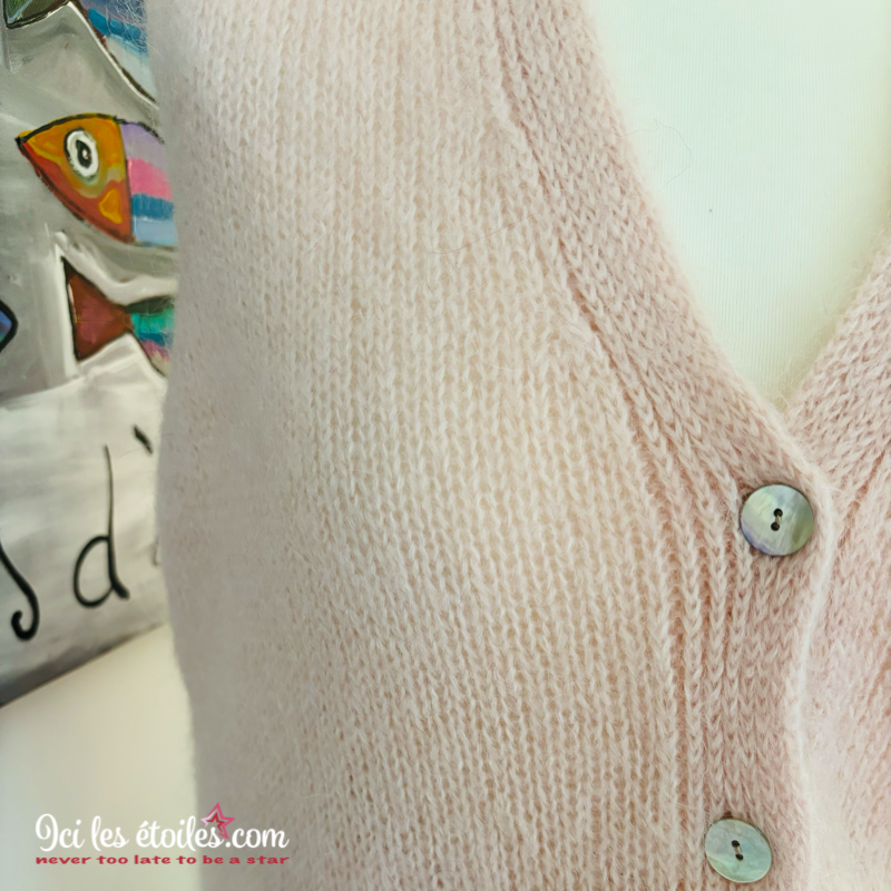 Tricot Hugo rose poudré
