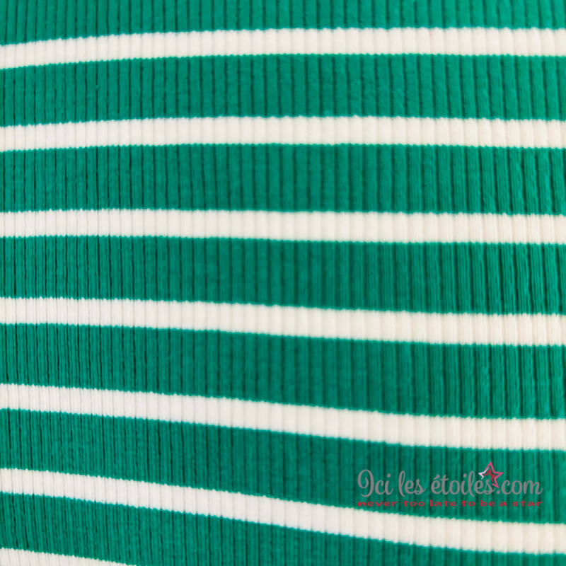 Marinière boutonnée verte