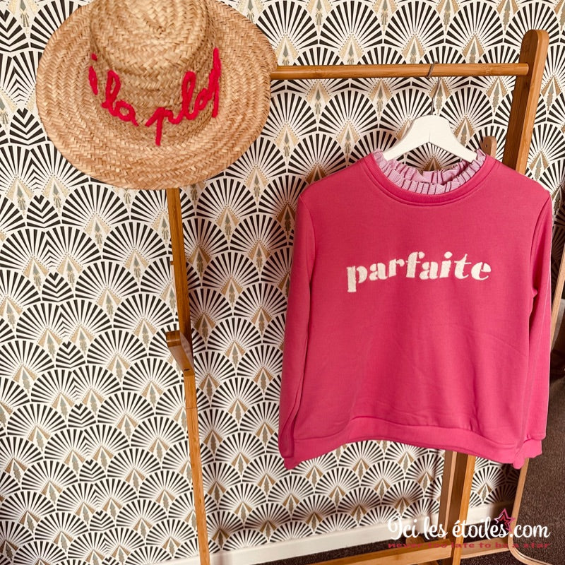 Sweat « Parfaite » rose malabar