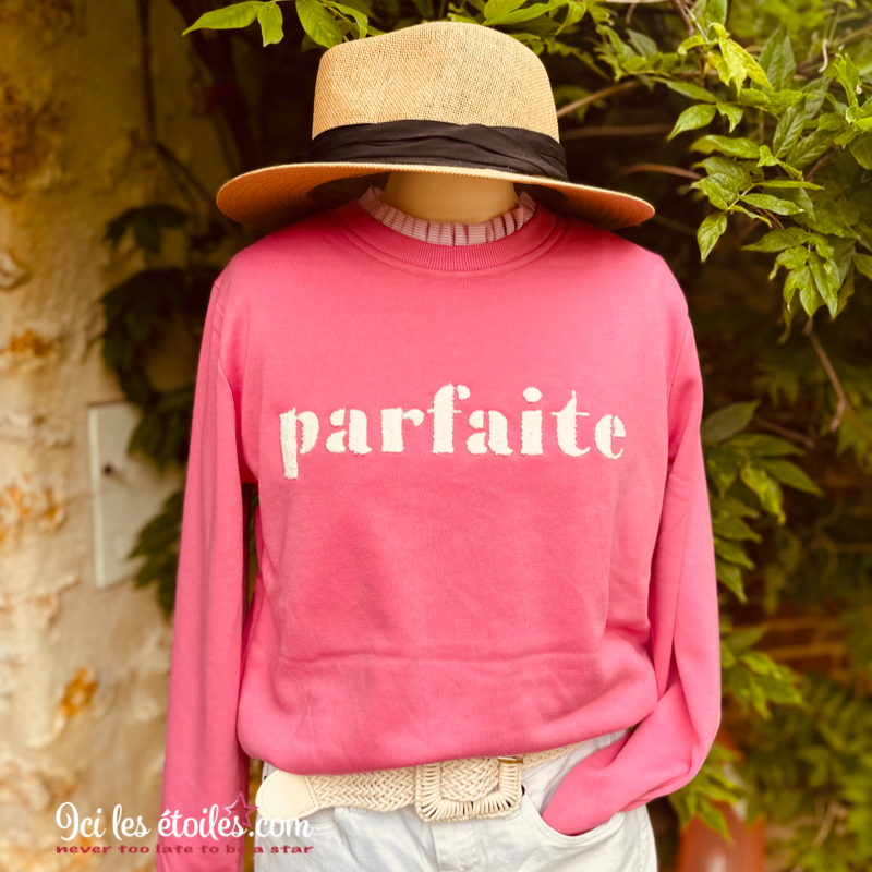 Sweat « Parfaite » rose malabar