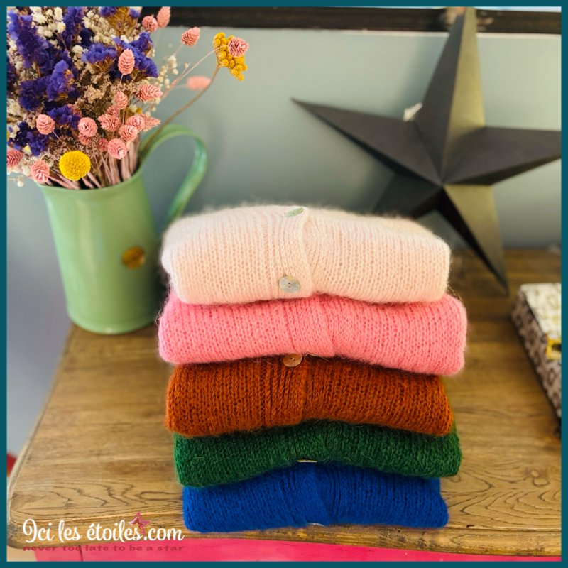 Tricot Hugo rose poudré