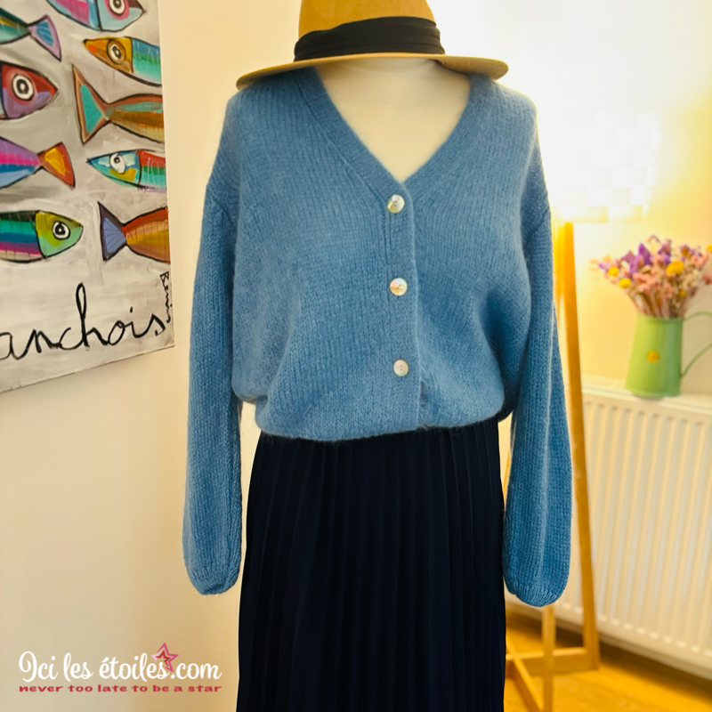 Gilet Gabriel bleu ciel