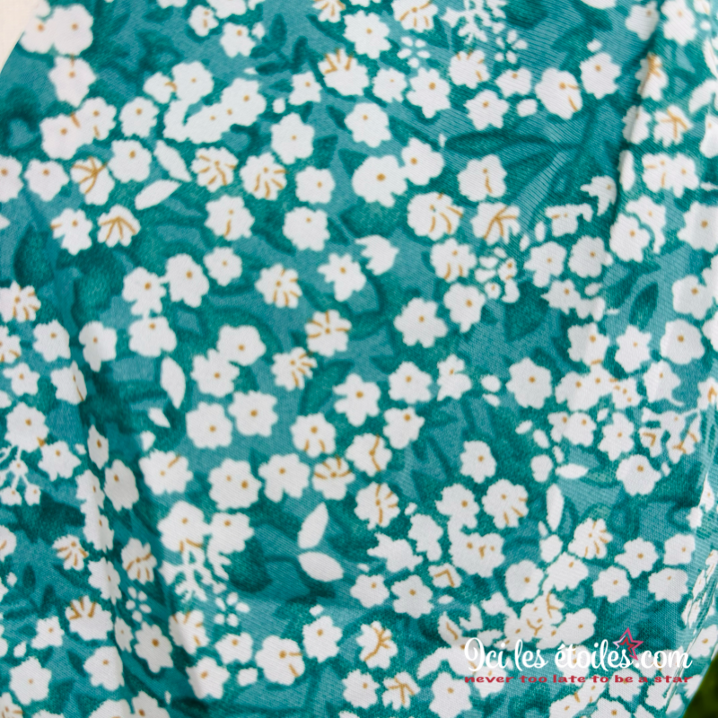 Robe Justine verte & blanche
