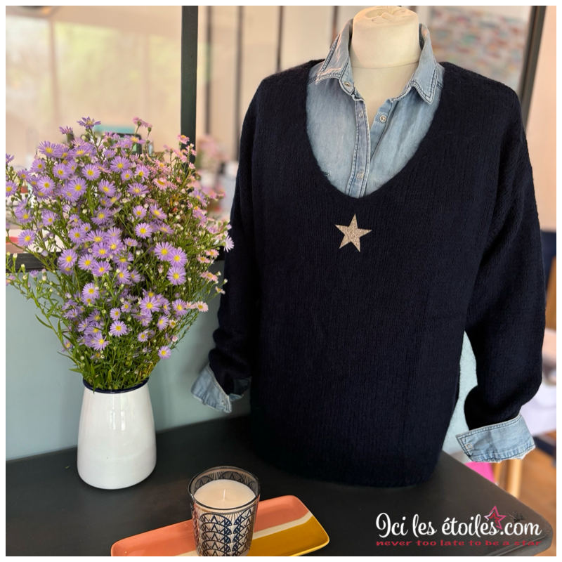 Pull Gabriel Bleu marine