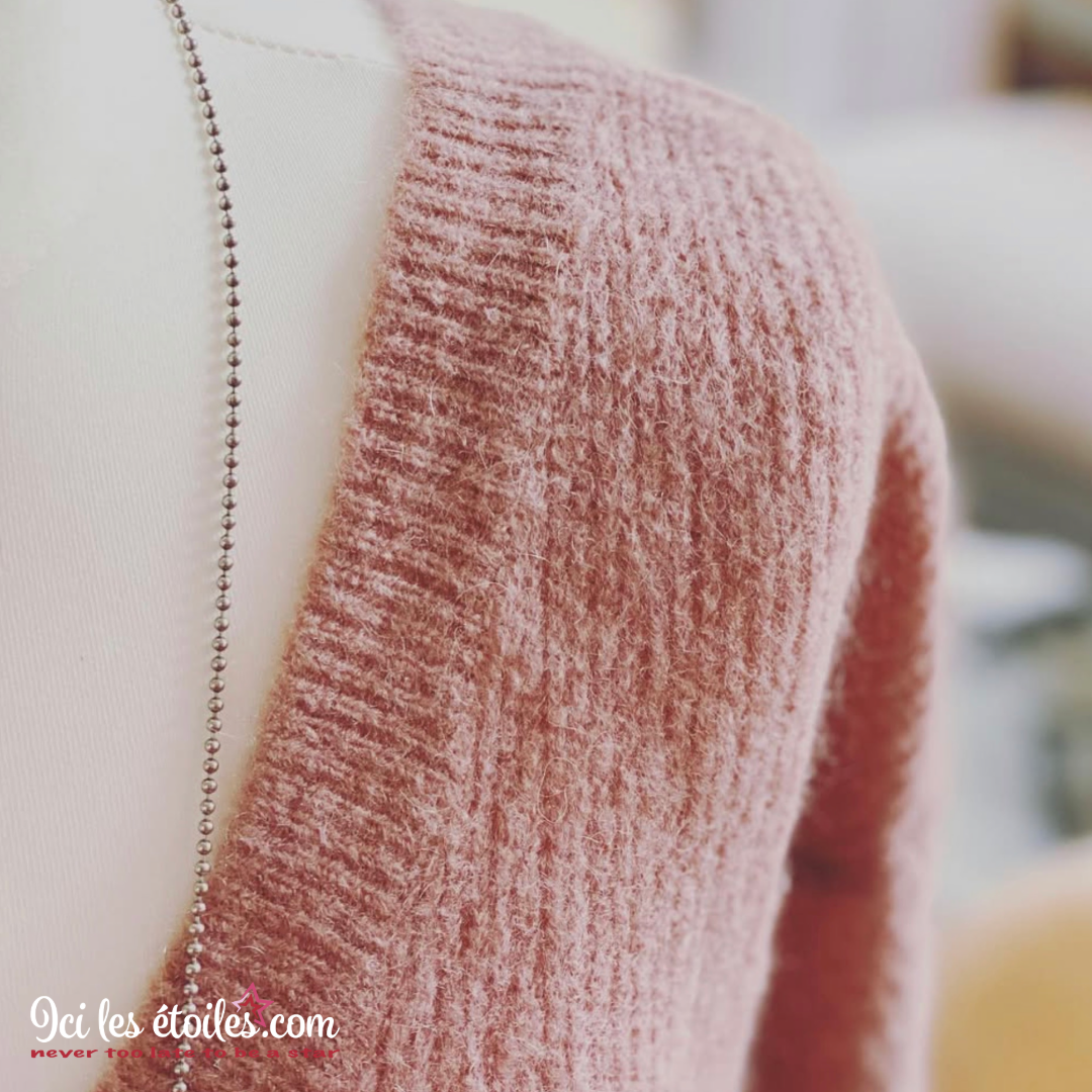 Pull Simon Décolleté Dos vieux rose