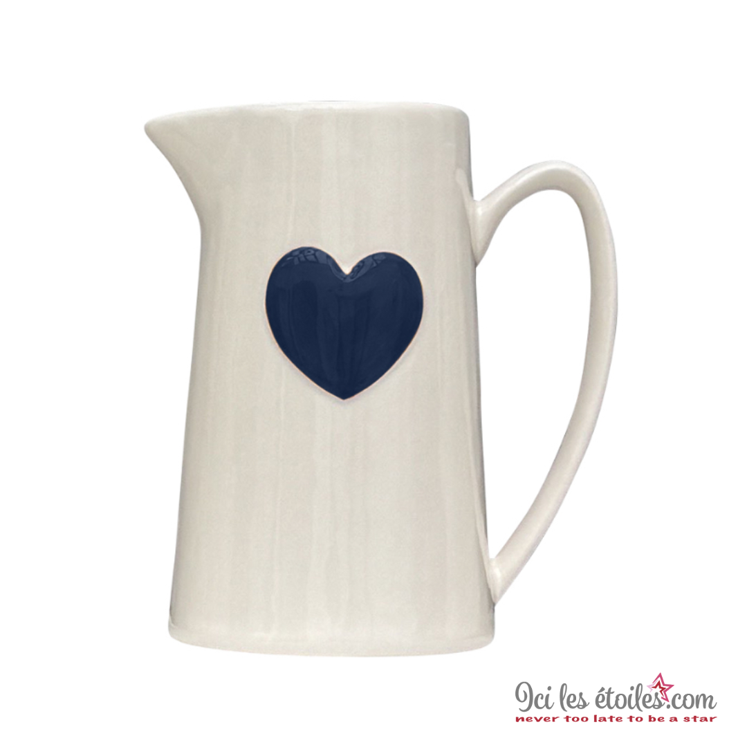Pichet Coeur bleu marine