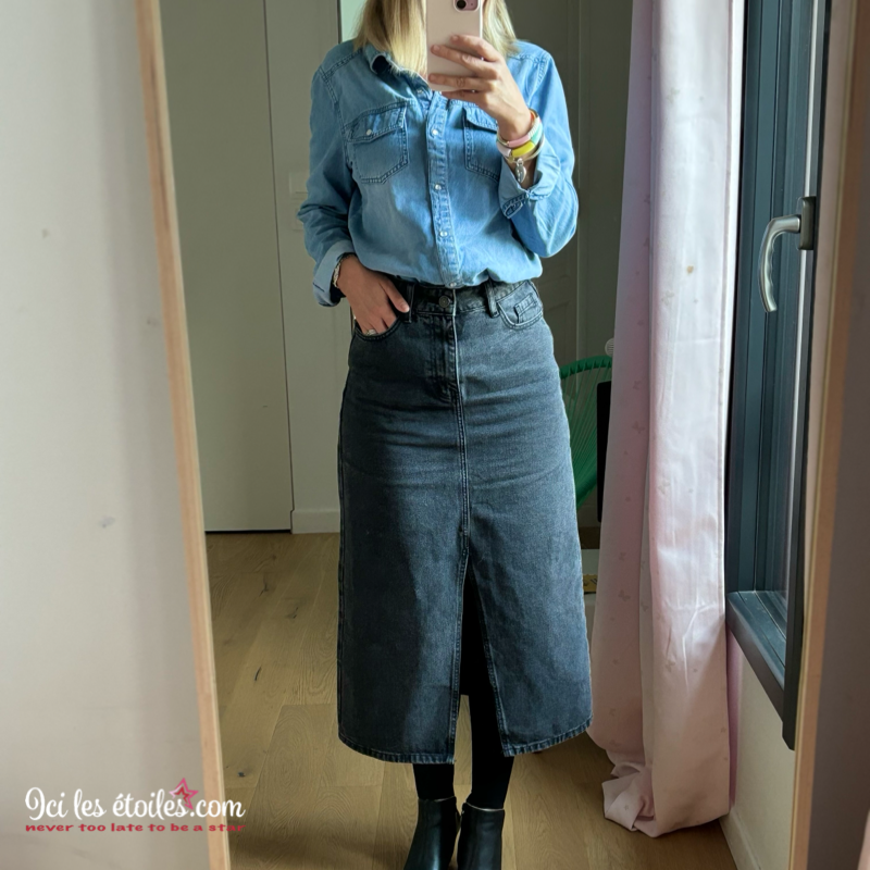 Jupe en Jean noir Julie