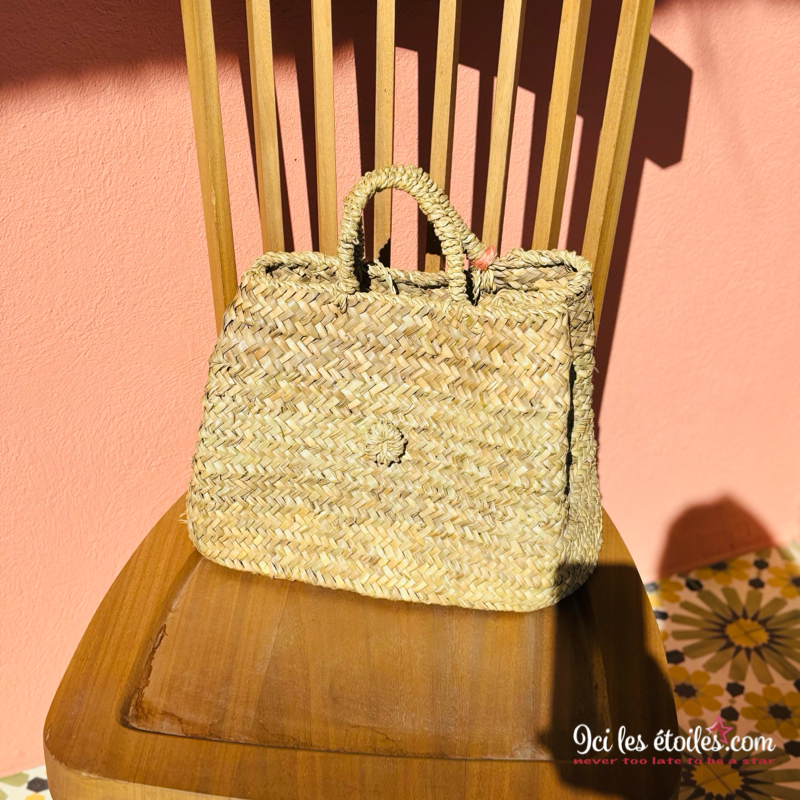 Cabas/Panier Ici Les Etoiles Rose