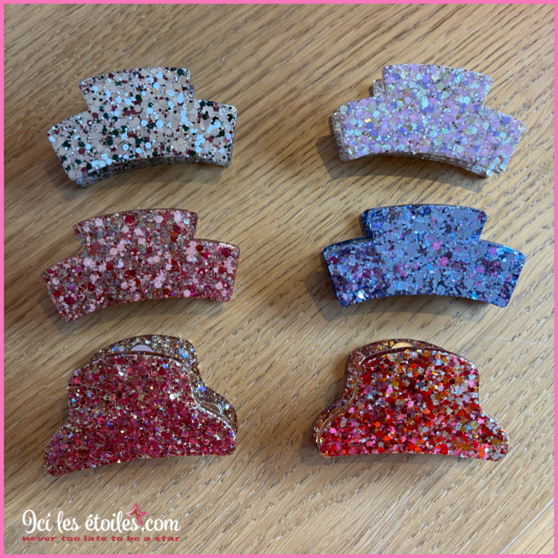 Pince à cheveux Paillettes argent