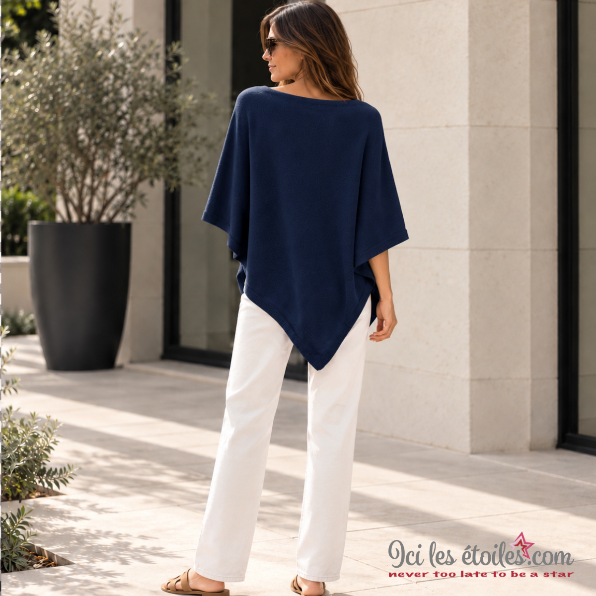 Poncho Théo Bleu marine
