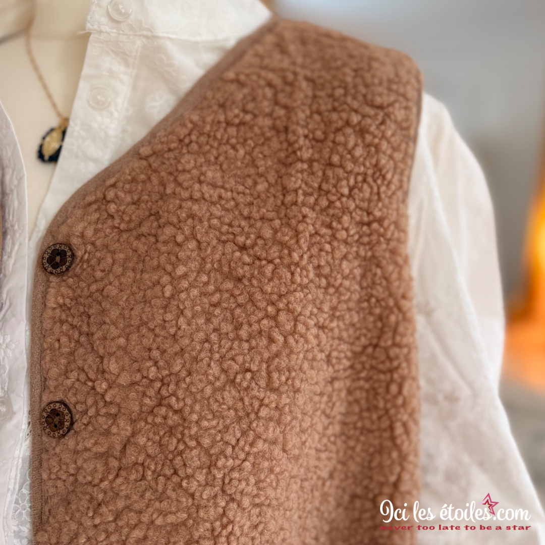 Veste moumoute camel
