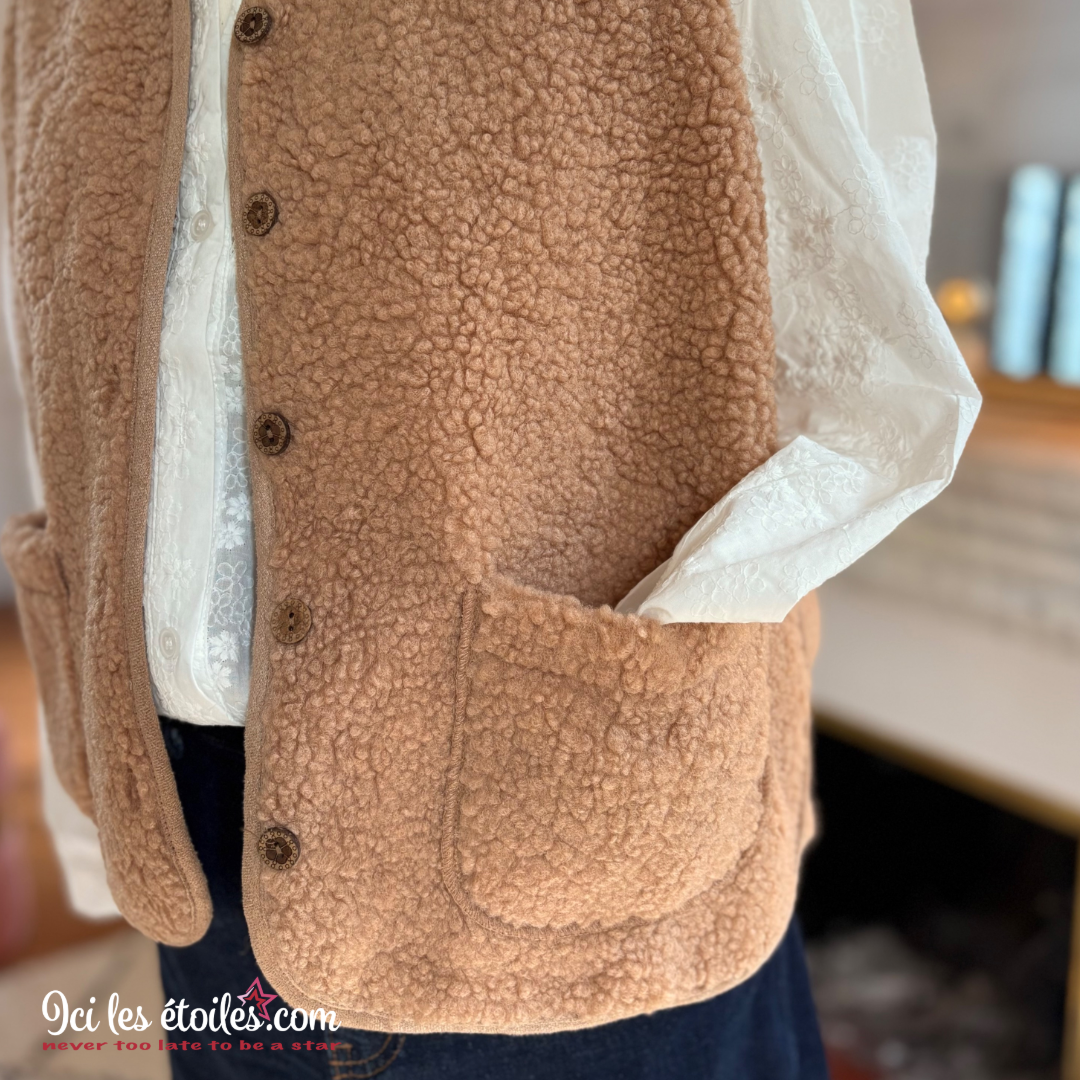 Veste moumoute camel