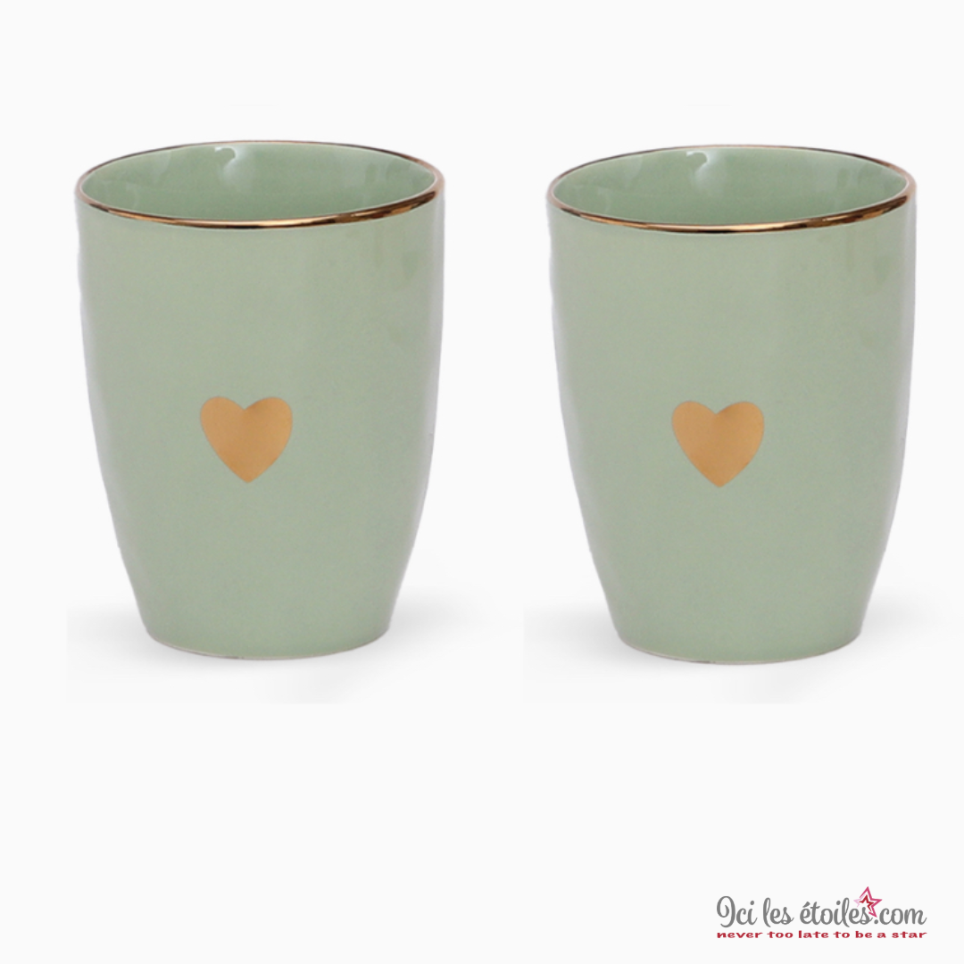 Mug en céramique Cœur doré