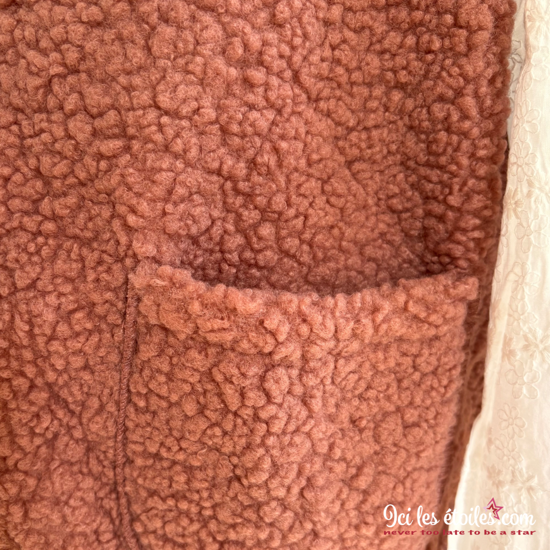 Veste moumoute vieux Rose