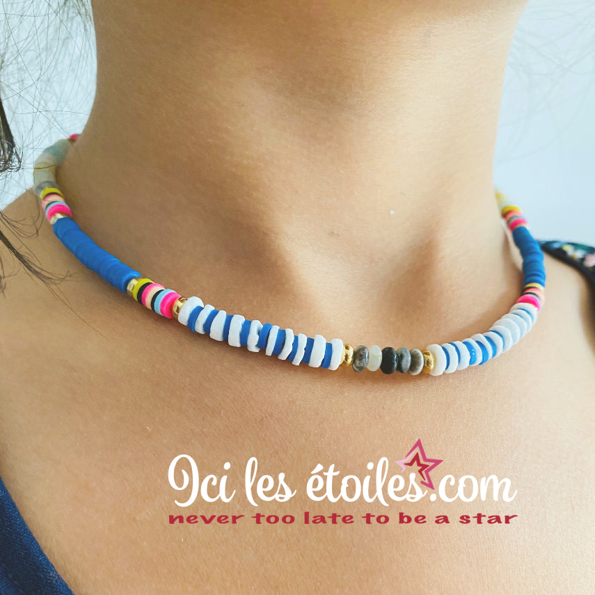 Collier Malibu bleu