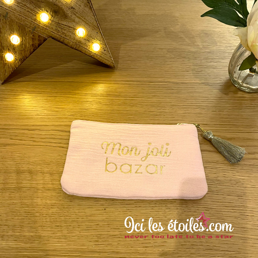 Pochette Scarlett rose pâle