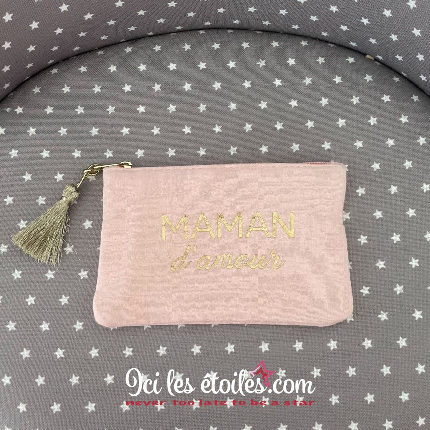 Pochette Maman d'Amour Rose Pâle