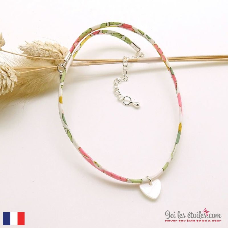 Collier Liberty Coeur Nacre