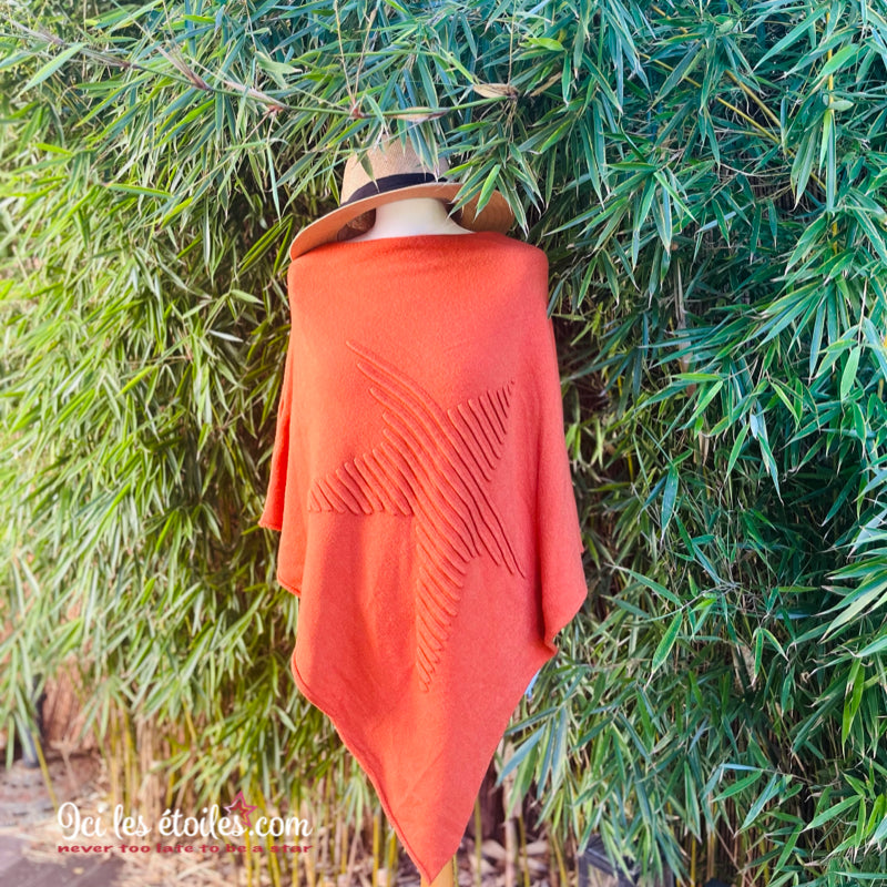 Poncho étoile orange