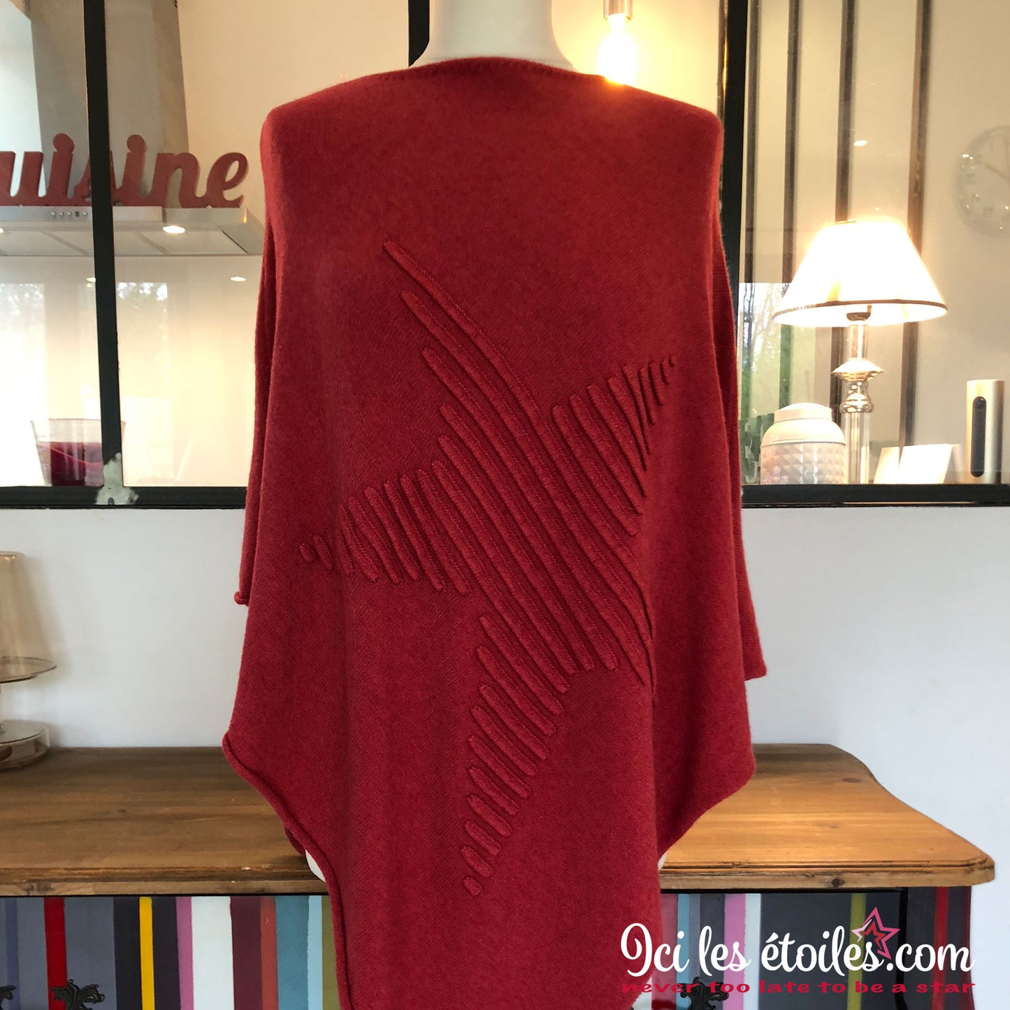 Poncho étoile kaki