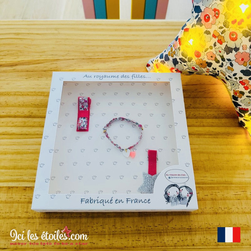 Coffret barrettes et bracelet Liberty