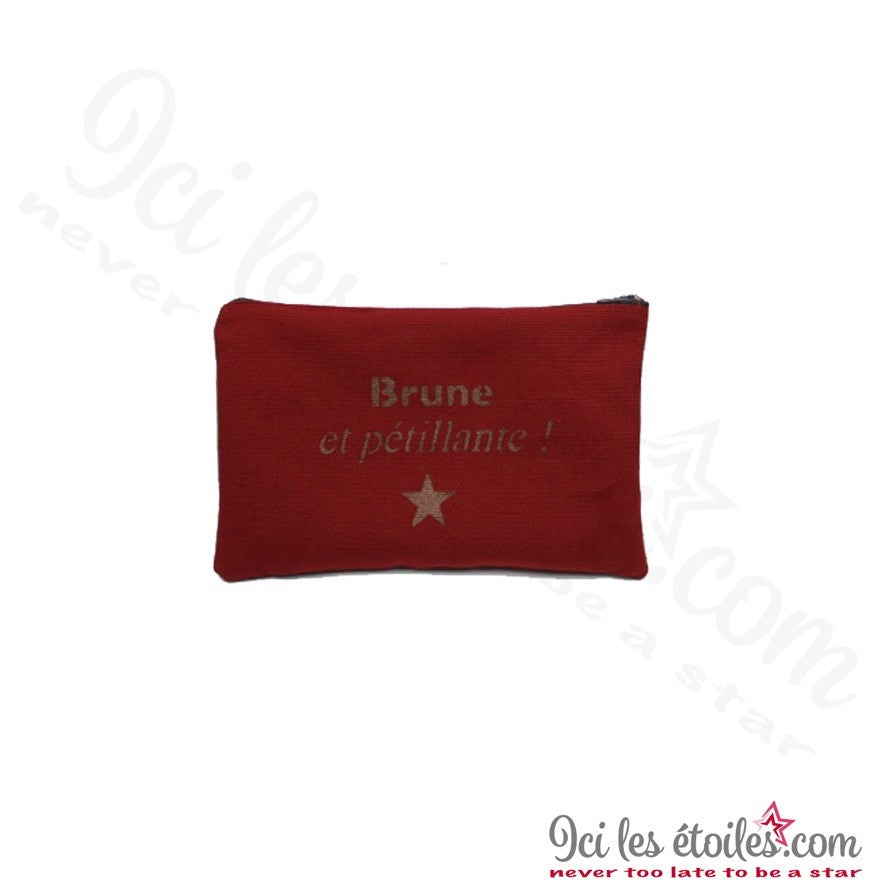 Pochette Medium rouge "Brune et Petillante"