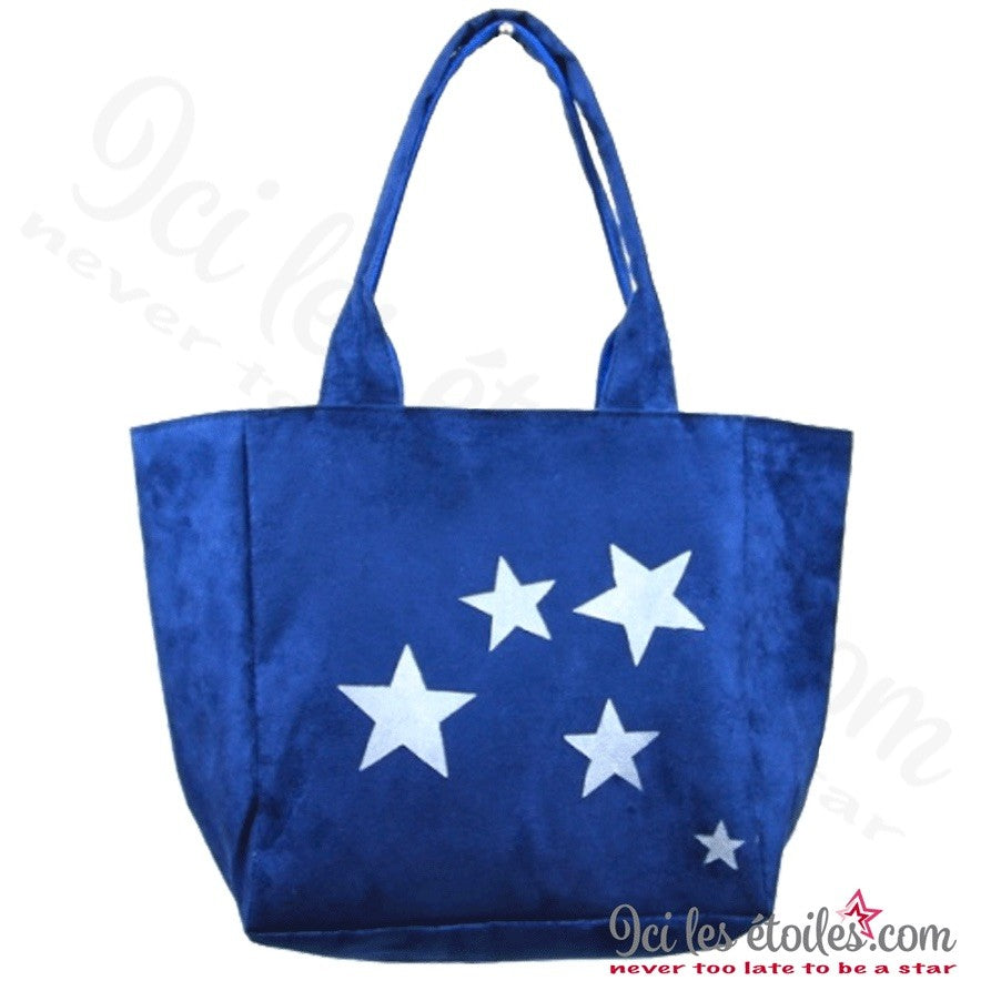 Sac réversible pluie d'étoiles bleu marine/bleu roi