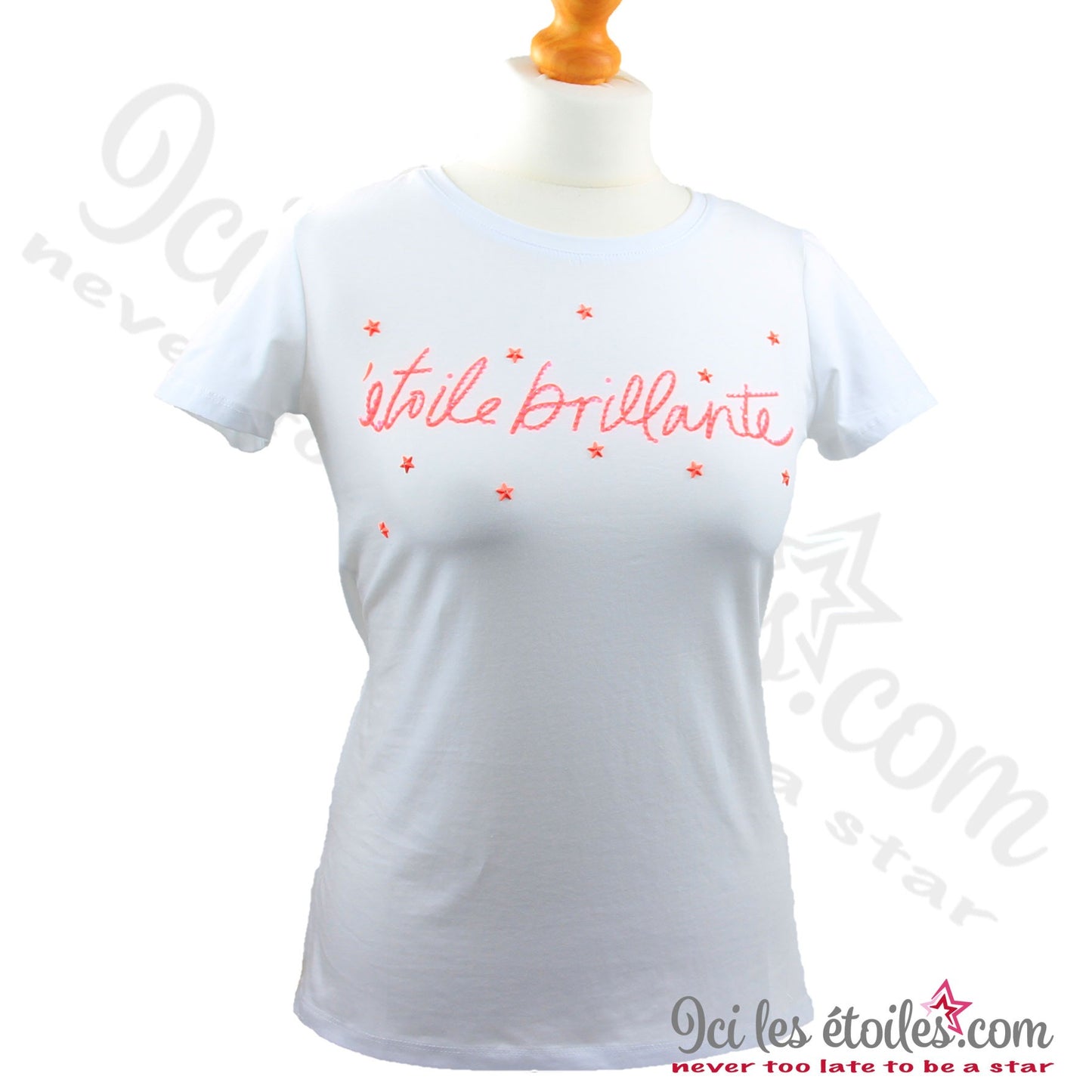 Tee-Shirt "étoile brillante" Rose Fluo