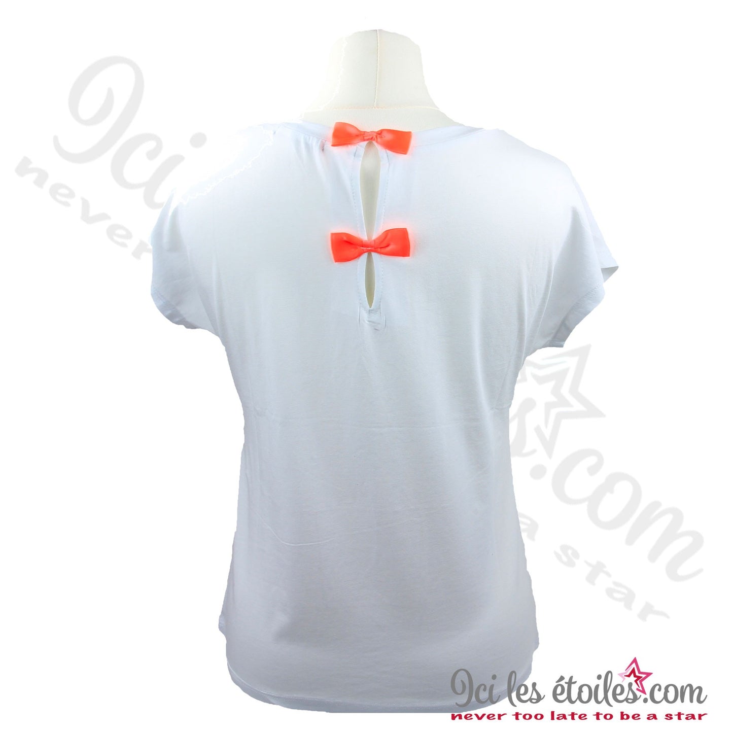 Tee-Shirt "Hello" rose fluo