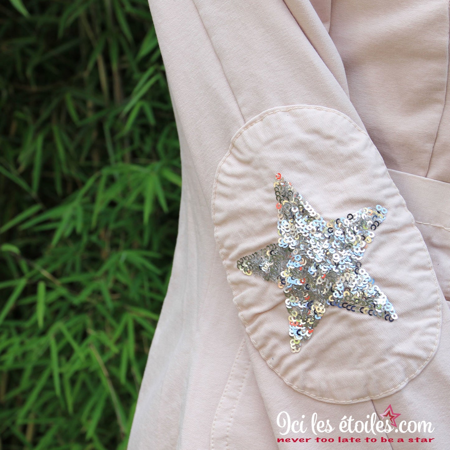 Veste rose Coudières étoile strass