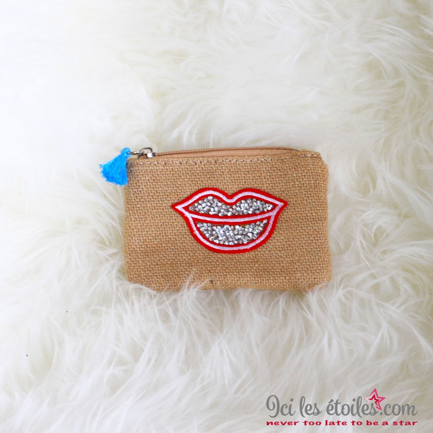Petite Pochette lèvres rouges