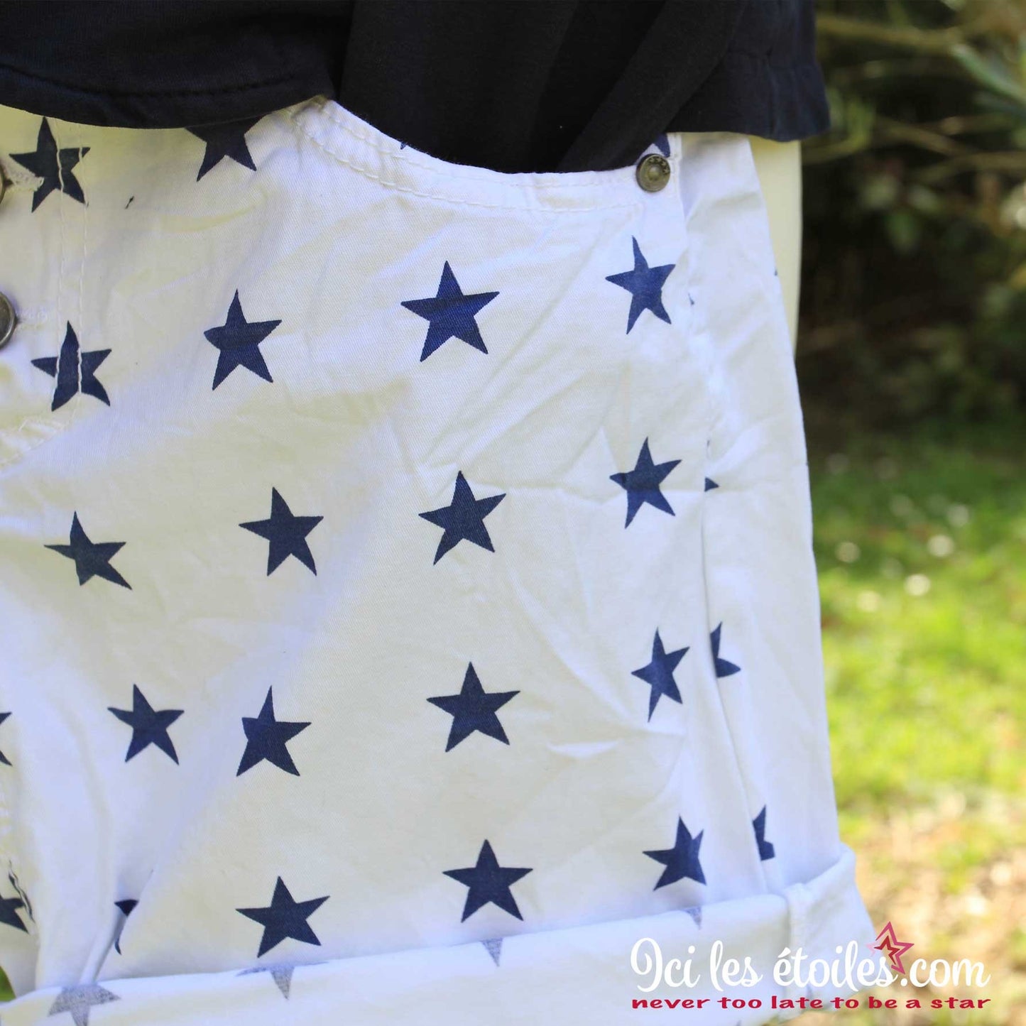 Short étoiles blanc/bleu Marine