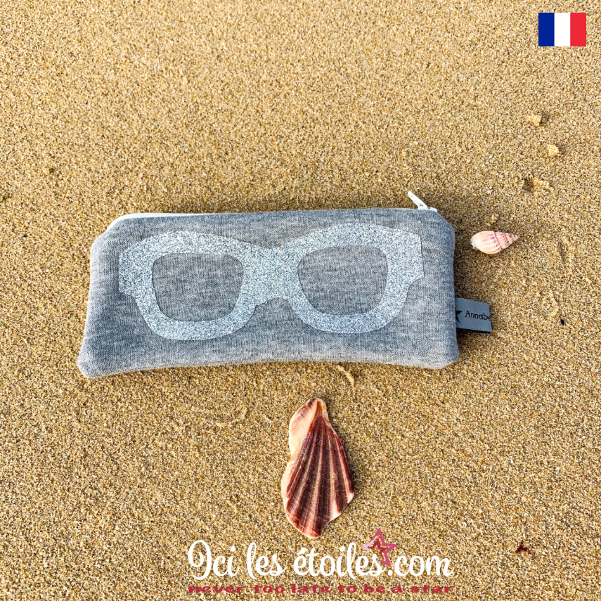 Etui à lunettes en sweat Gris/Argenté