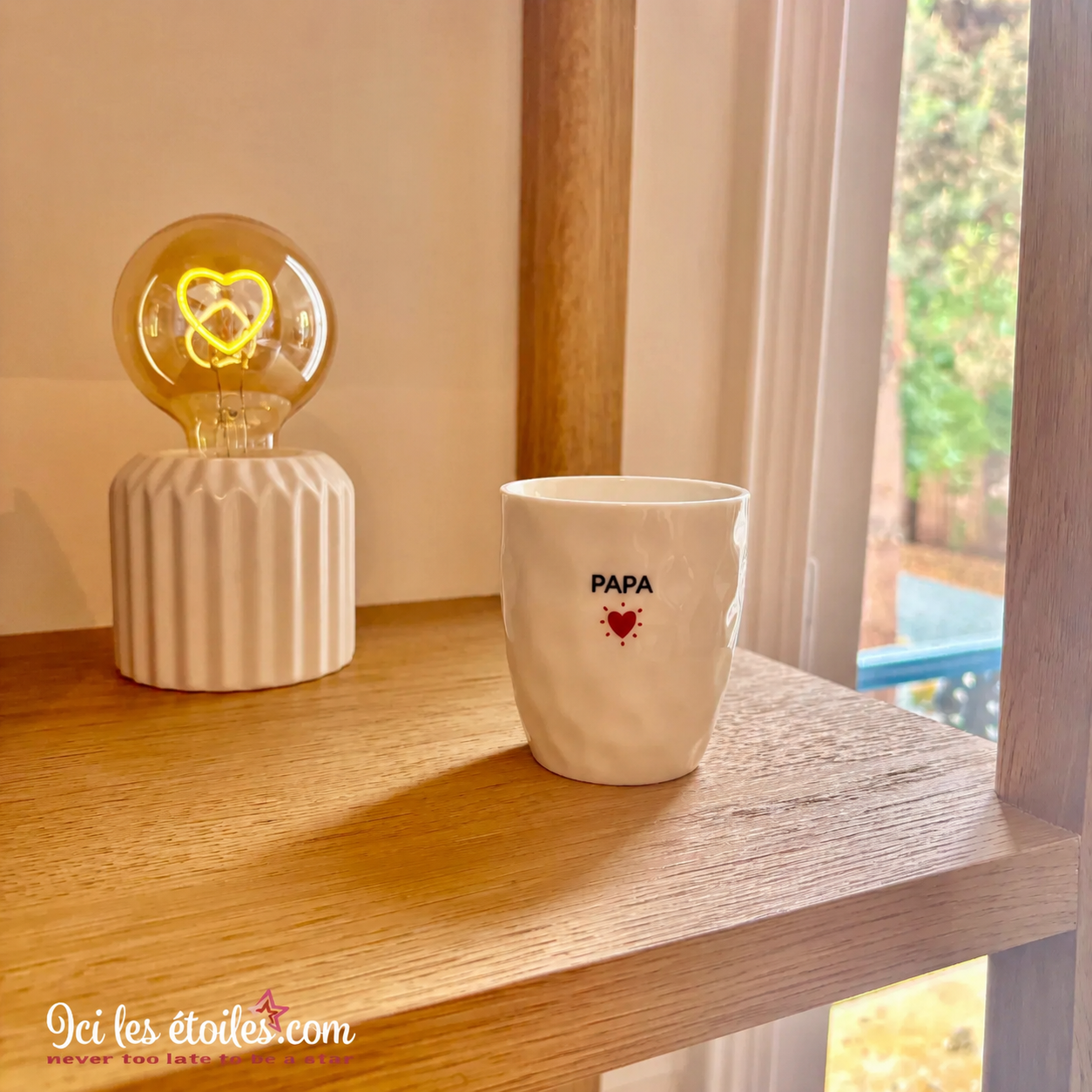 Tasse Papa coeur rouge en Céramique