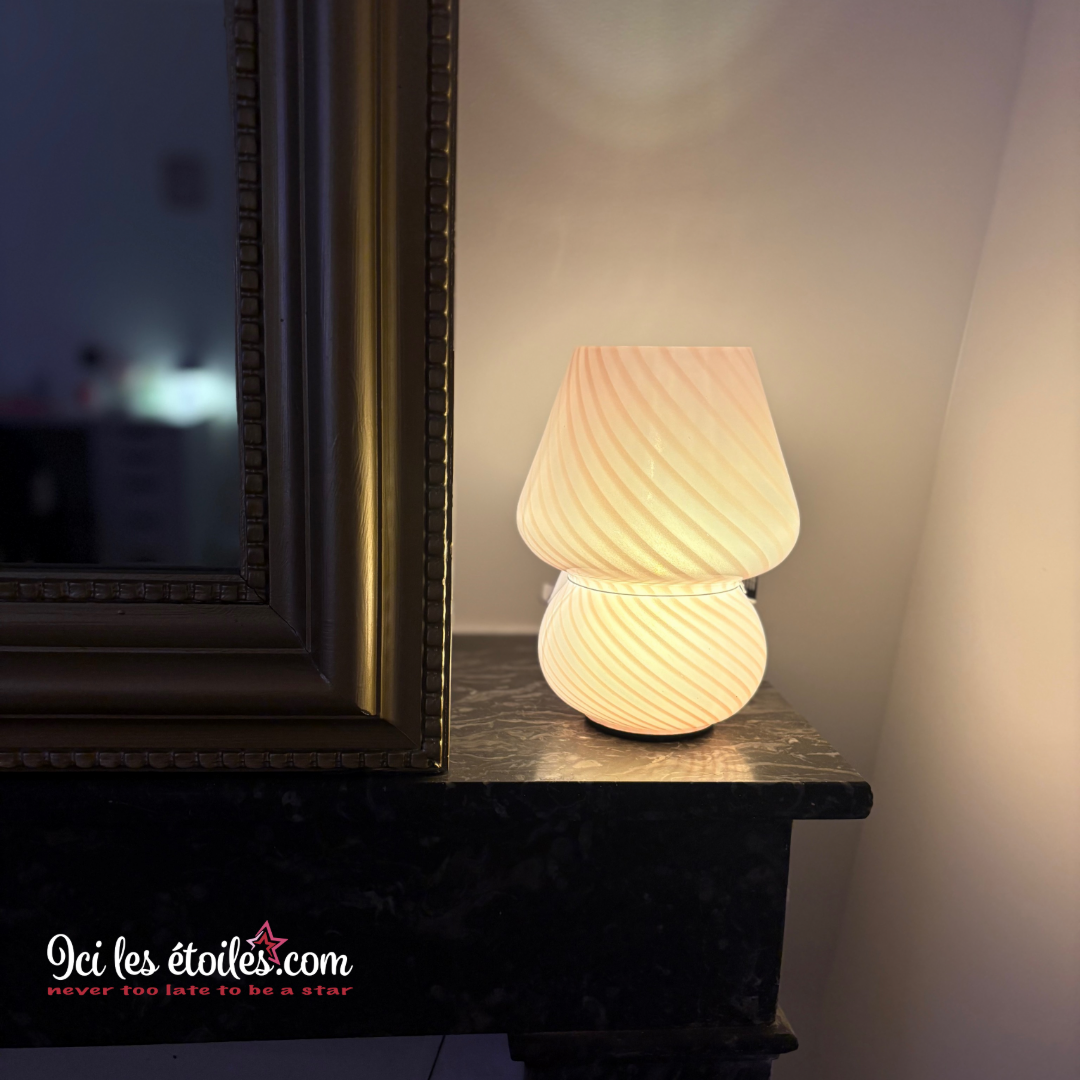Lampe champignon Rose