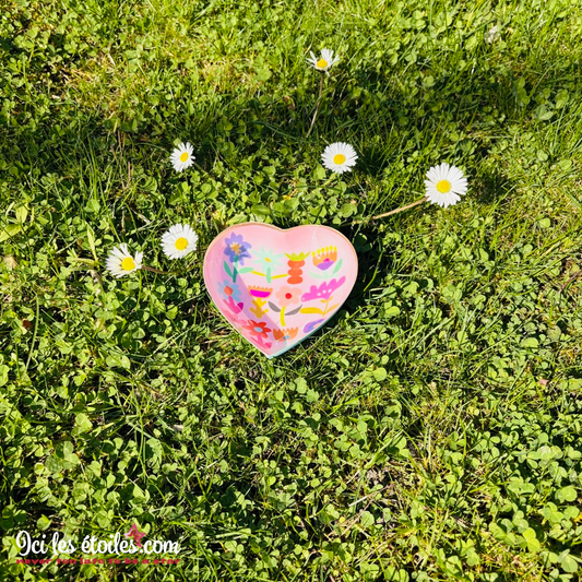 Coupelle coeur motifs fleurs