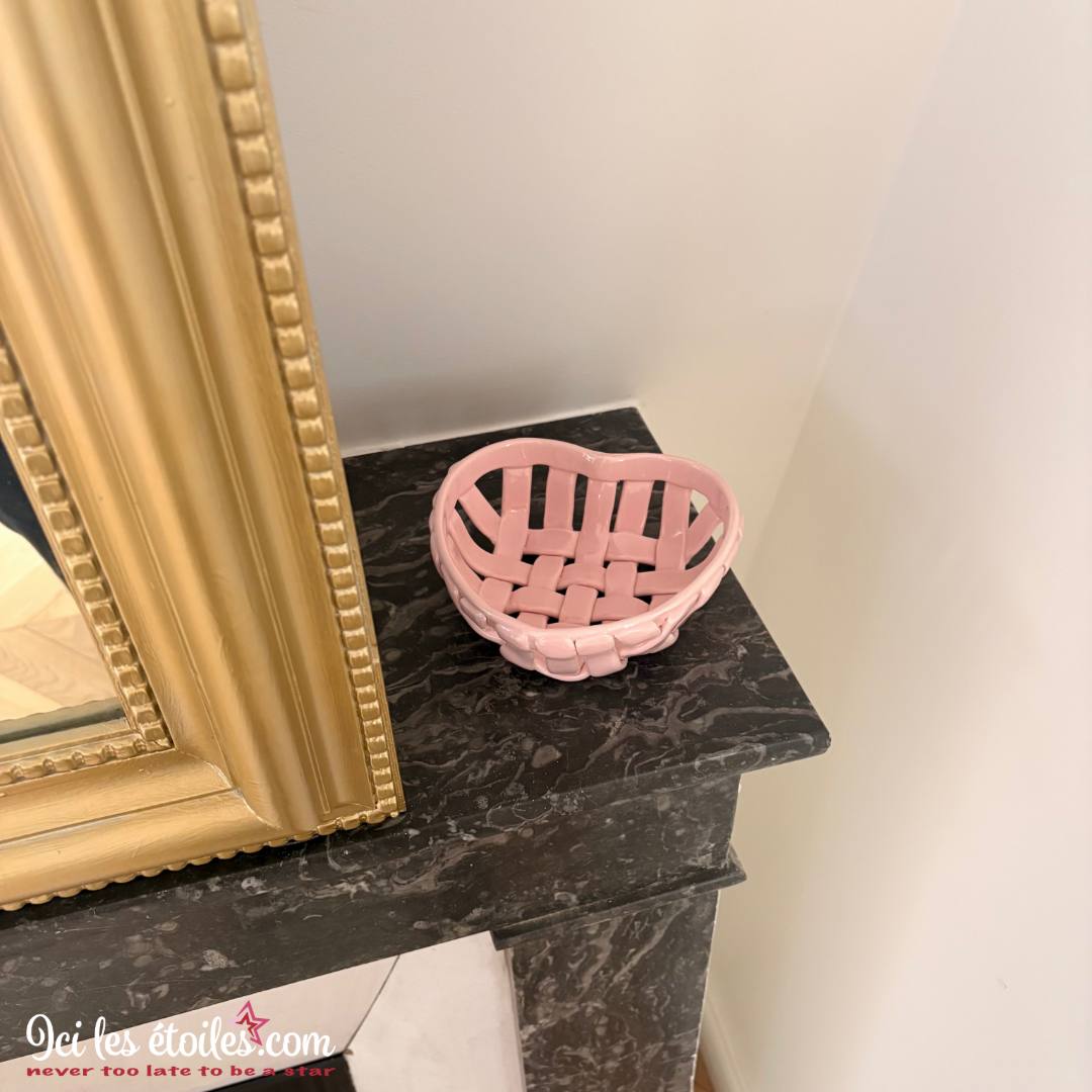Panier coeur en céramique