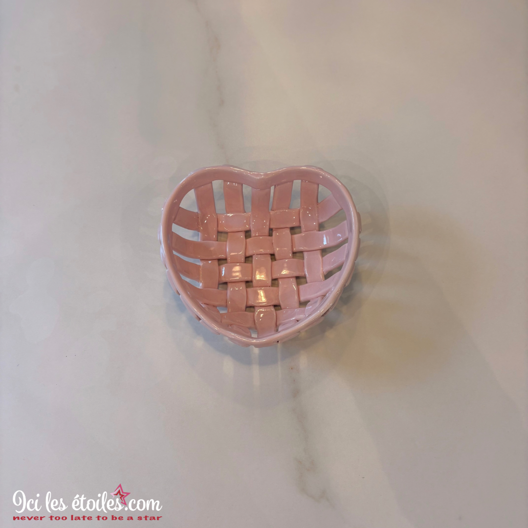 Panier coeur en céramique