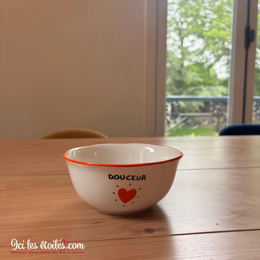 Bol en céramique douceur coeur orange 🧡