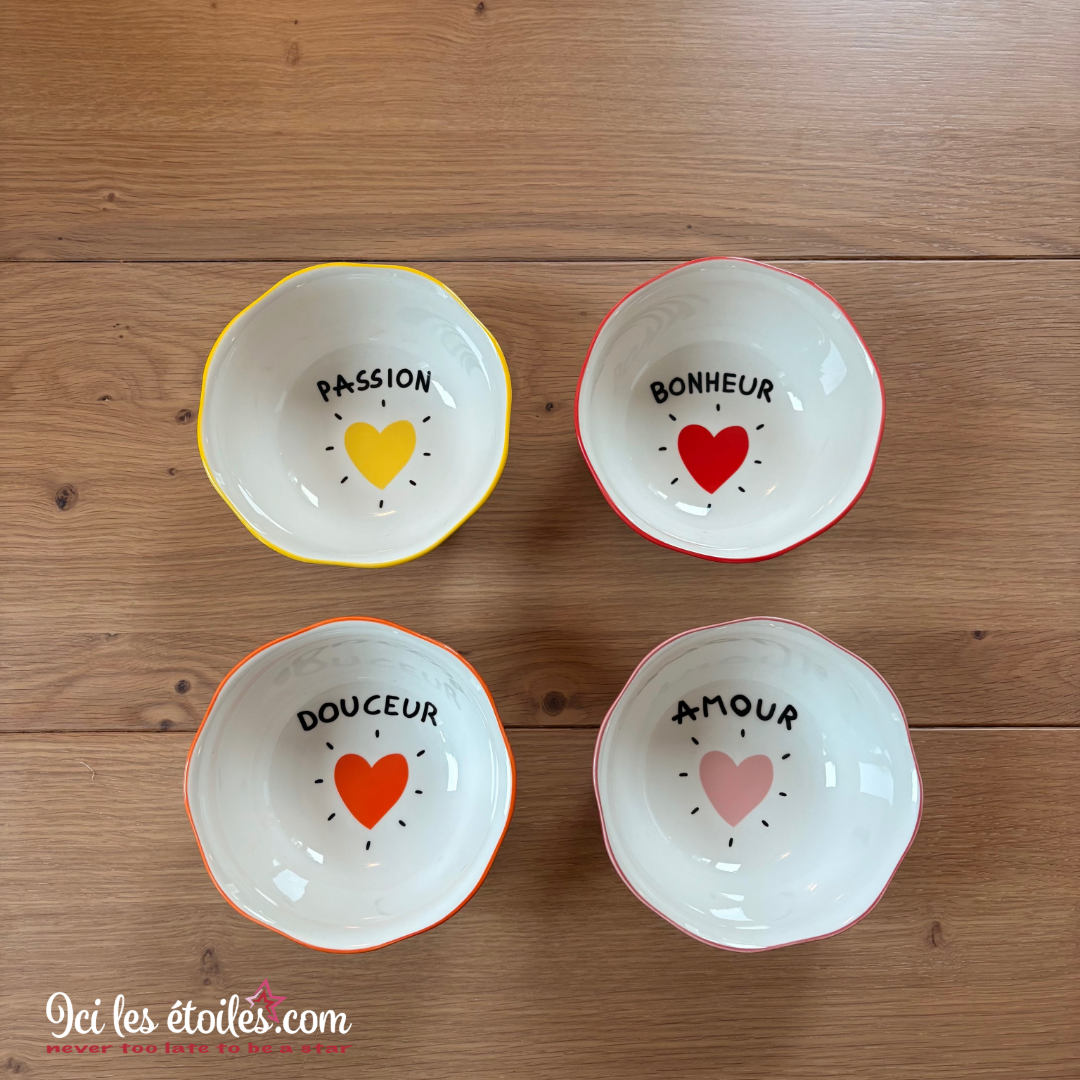 Bol en céramique douceur coeur orange 🧡