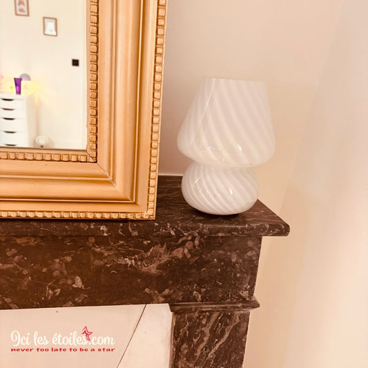 Lampe champignon blanche