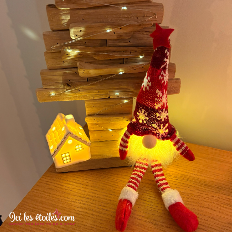 Mini Lutin Lucien lumineux rouge