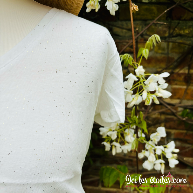 Tee-shirt Paillettes blanc