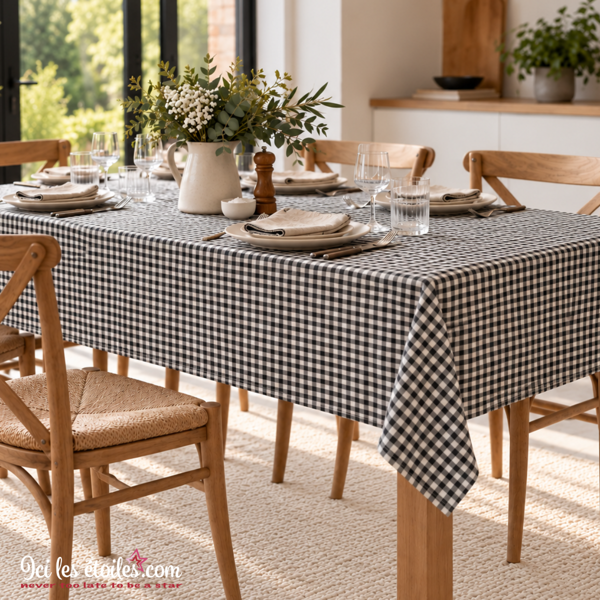 Nappe Vichy noire Juliette
