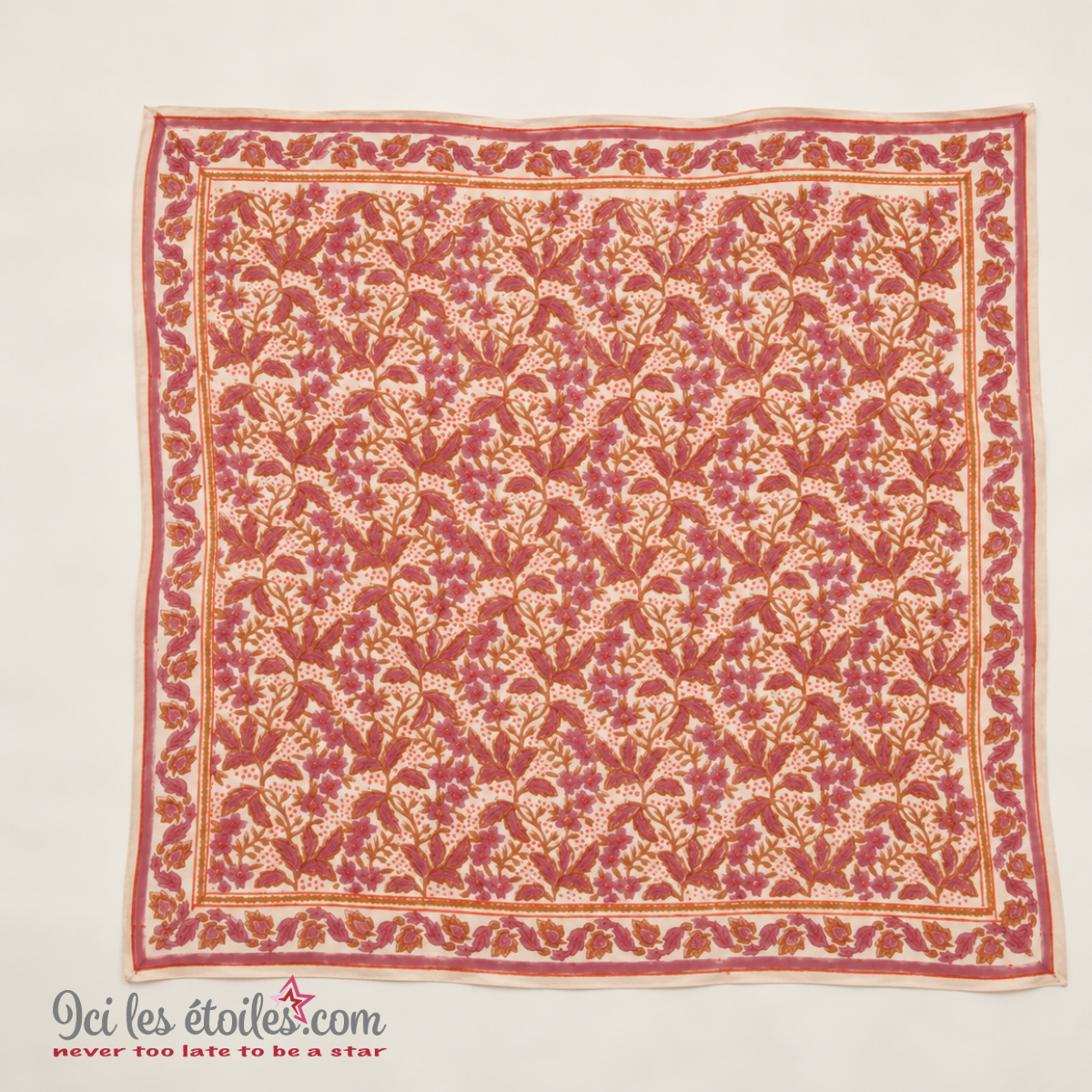 Foulard Indien petit modèle  « Nalini Rose »