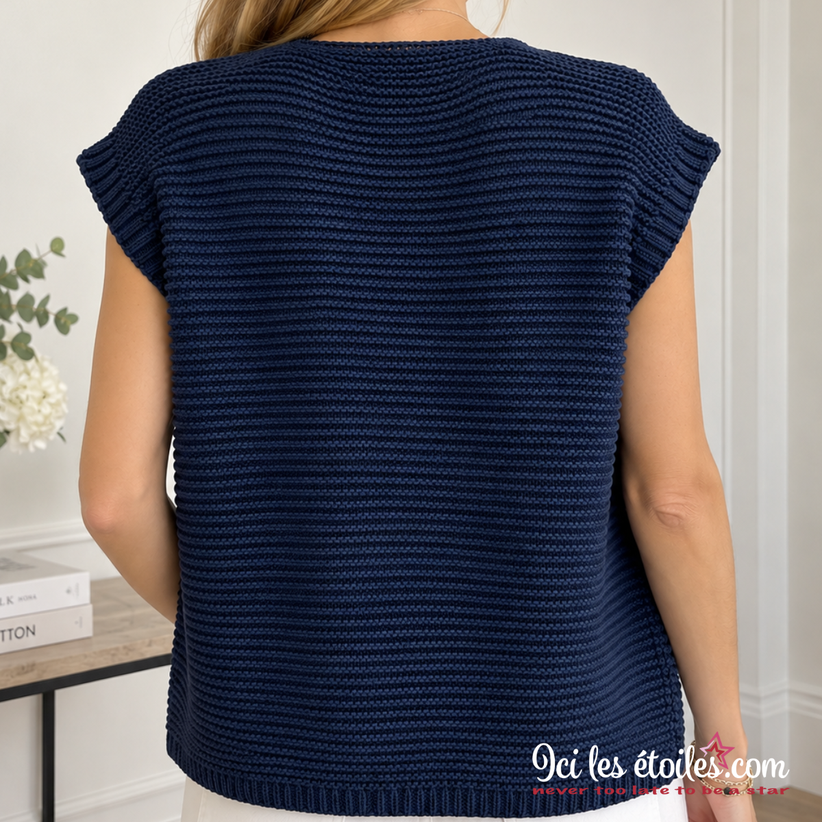 Gilet Côtelé bleu marine