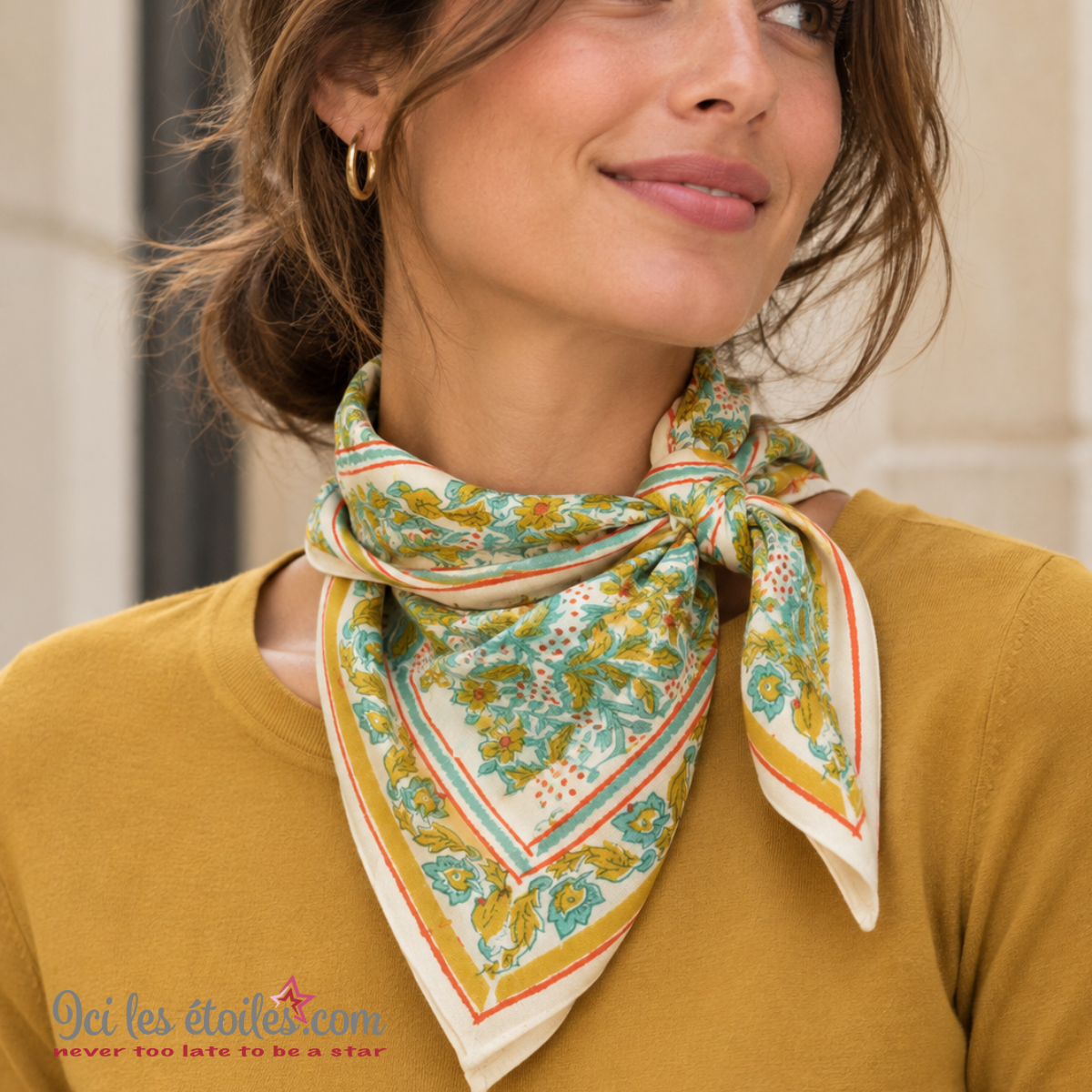 Foulard Indien petit modèle  « Nalini Miroir »