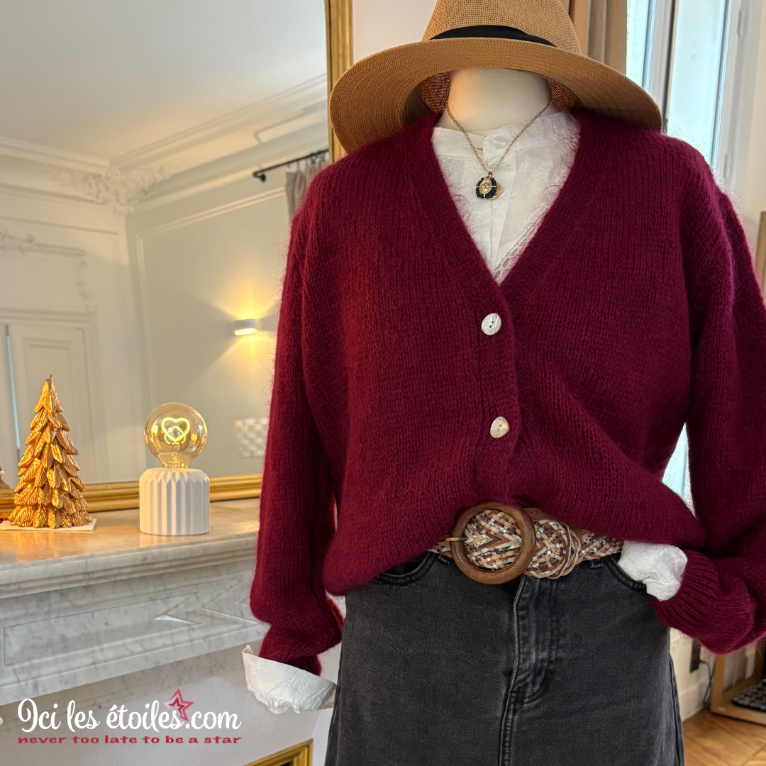 Gilet Gabriel bordeaux